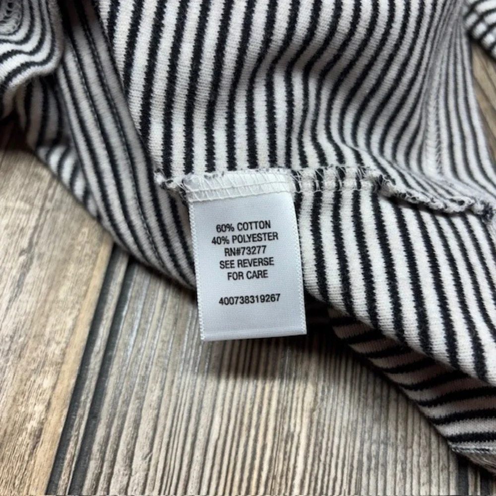 Croft Barrow Womens Striped Turtleneck Long Sleeve Top Size L